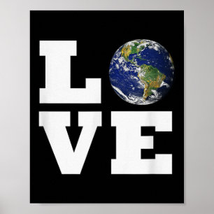 Affiche Aimer la Terre _ Amour mondial de la protection en