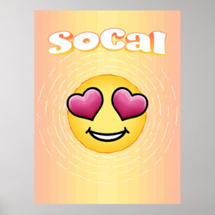 Affiche Aimer les yeux Emoji SoCal