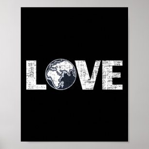 Affiche Aimer Mère Terre Planète Environnementaliste Terre
