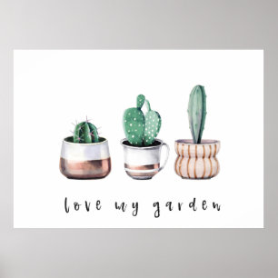 Affiche Aimer Mon Jardin Cactus