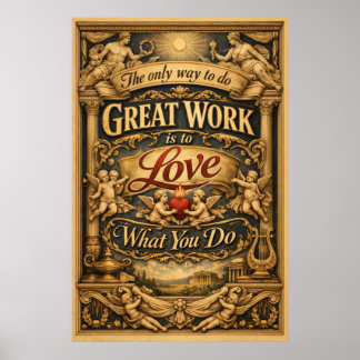 Affiche Aimez ce que vous faites Renaissance Typographie A