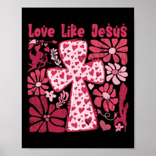 Affiche Aimez comme Jésus Noir Boho Moderne Religieux Dieu