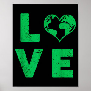 Affiche Aimez la planète terre en détresse environnemental