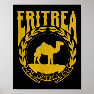 Affiche Aimez l'Erythrée avec l'Erythrée Emblème l'Erythré