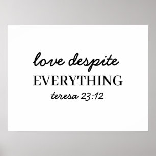 Affiche Aimez-les quand même Luc 23:34 Verset de foi chrét