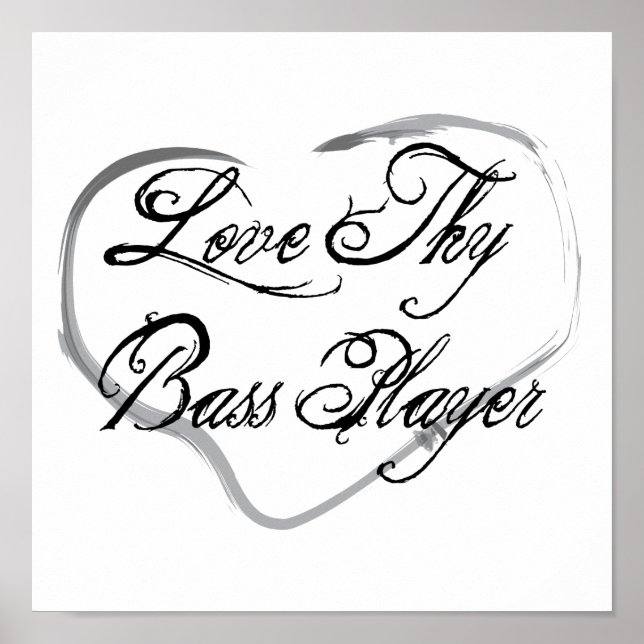 Affiche Aimez votre bassiste joueur (Devant)