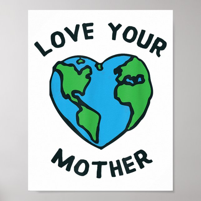 Affiche Aimez Votre Mère Terre Cœur (Devant)