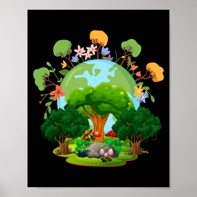 Affiche Aimez Votre Planète Mère Terre T Shirt  (Devant)