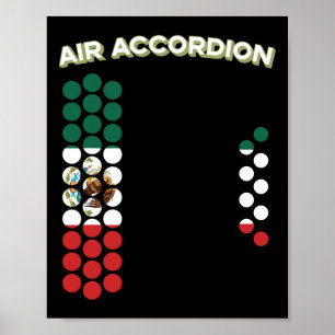 Affiche Air Accordion Mexico Drapeau Cinco De Mayo Musique