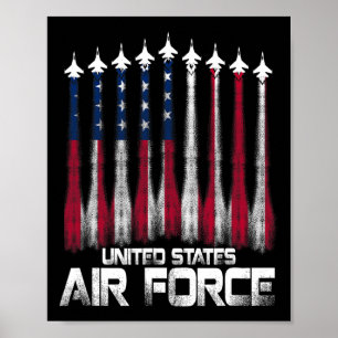 Affiche Air Force Us Veterans American Flag 4 juillet Pa