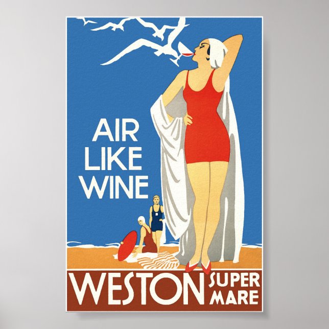 Affiche Air Like Wine, Weston England Vintage voyage (Devant)