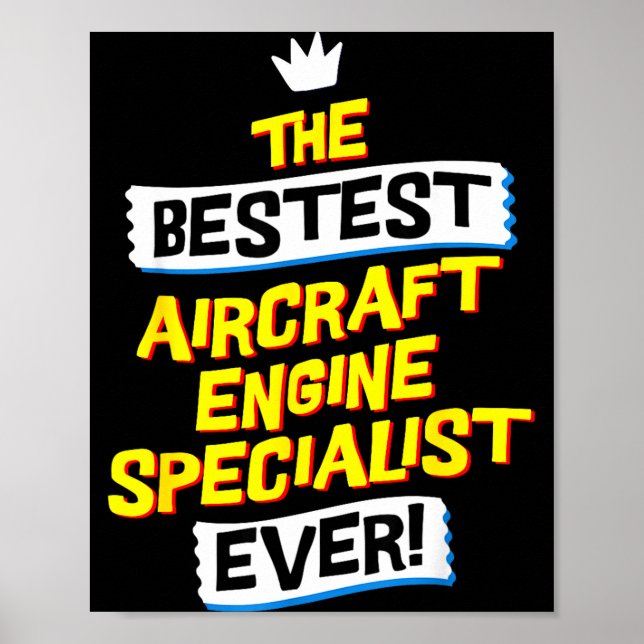 Affiche Aircraft Engine Specialist, Funny Job Occupation  (Devant)
