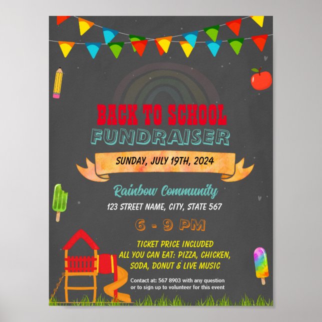 Affiche Aire de jeu modifiable retour à la circulaire scol (Devant)