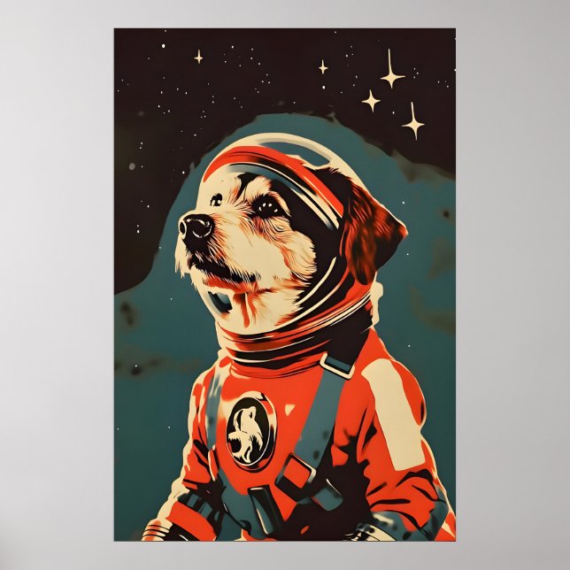 Affiche Airedale Terrier Astronaut Poster, Airedale (Devant)