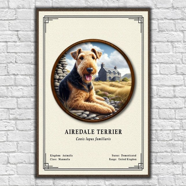 Affiche Airedale Terrier Zoology Series (Créateur téléchargé)
