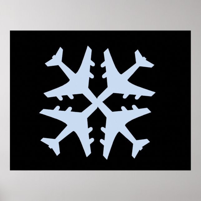 Affiche Airplane Snowflake (Devant)