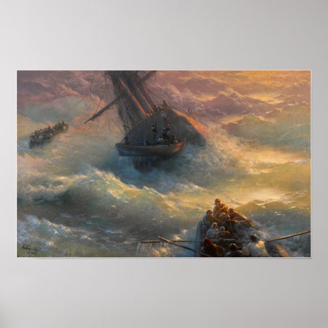 Affiche Aivazovsky - Abandon du navire (Devant)