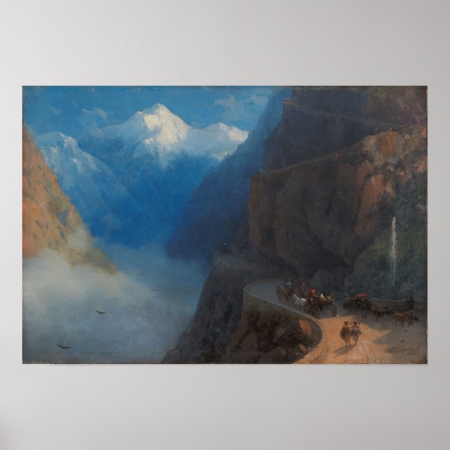 Affiche Aivazovsky - De Milli À Gudauri 1868 (Devant)