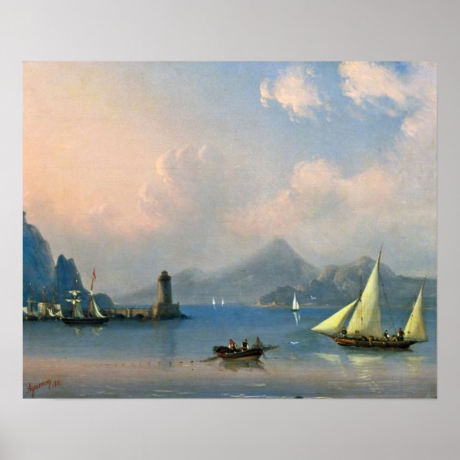 Affiche Aivazovsky - Détroit De Mer Avec Le Phare (Devant)