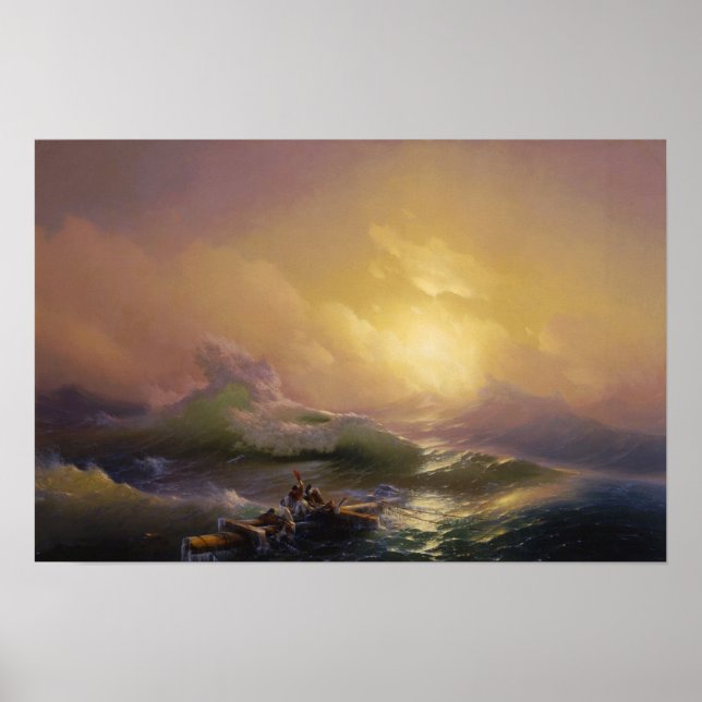 Affiche Aivazovsky - La Neuvième Vague 1850 (Devant)