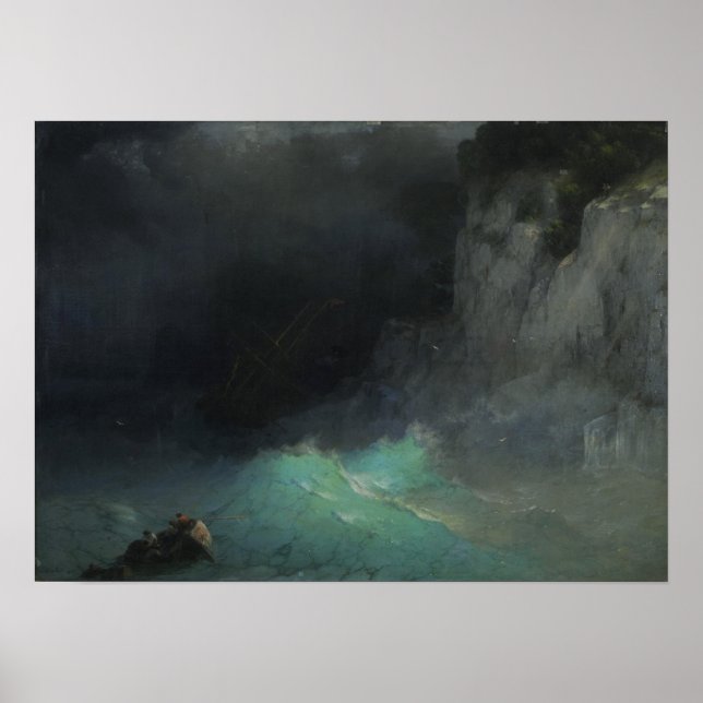 Affiche Aivazovsky - La Tempête 1861 (Devant)