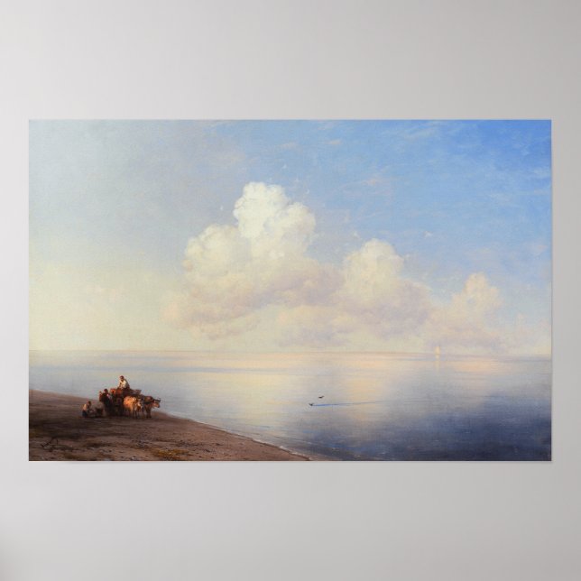 Affiche Aivazovsky - Mer calme 1887 (Devant)