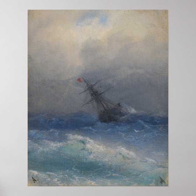 Affiche Aivazovsky - naufrage (Devant)