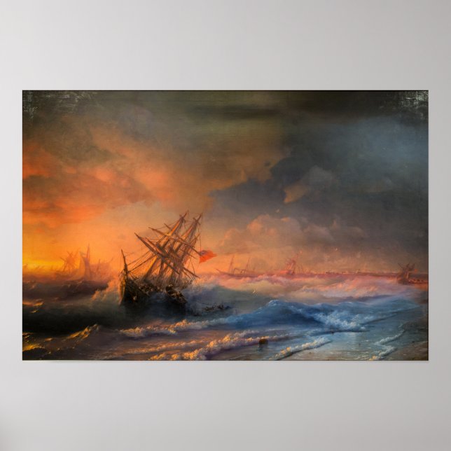 Affiche Aivazovsky - Tempête sur Evpatoria (Devant)