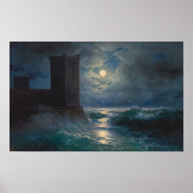 Affiche Aivazovsky - Tours Génoïques En Mer Noire (Devant)
