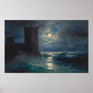 Affiche Aivazovsky - Tours génoises dans la mer Noire