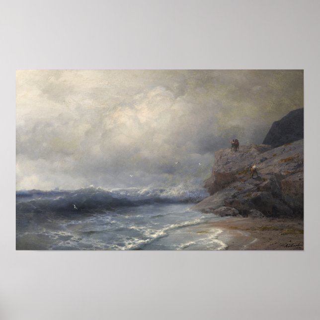 Affiche Aivazovsky - Un Navire En Peril 1894 (Devant)