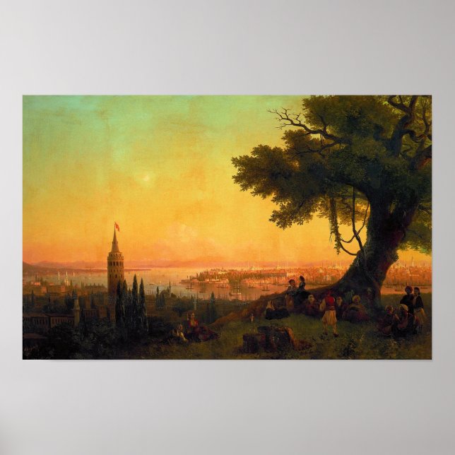 Affiche Aivazovsky - Vue De Constantinople Par Soir Li... (Devant)