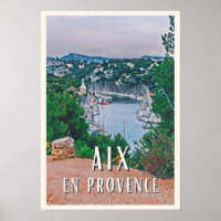 Affiche Aix-en-Provence Photo Vintage
