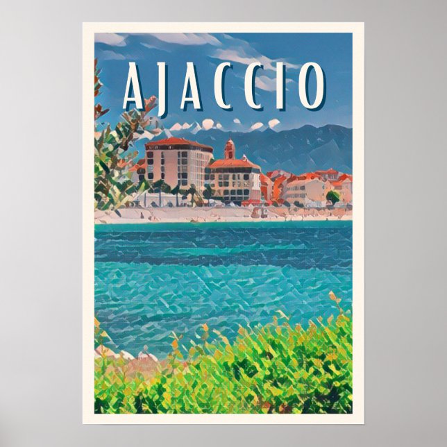 Affiche Ajaccio Photo Vintage (Devant)