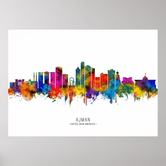 Affiche Ajman UAE Skyline (Devant)