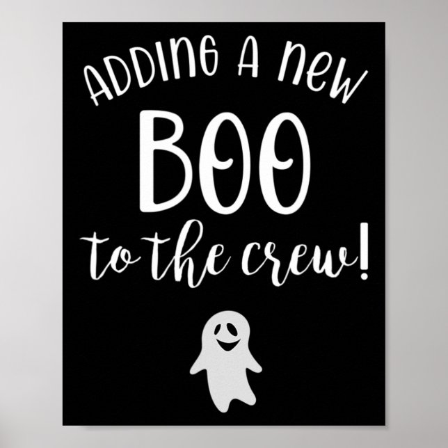 Affiche Ajout D'Un Nouveau Boo À La Grossesse D'Halloween  (Devant)