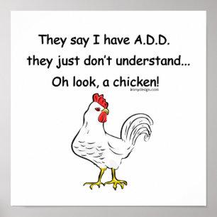 Affiche AJOUTER Humour de poulet