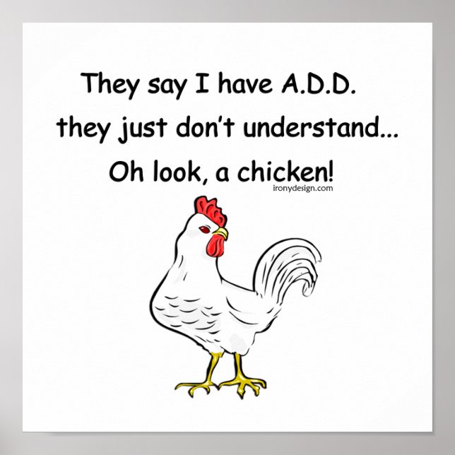 Affiche AJOUTER Humour de poulet (Devant)