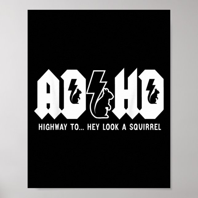 Affiche Ajouter L'Autoroute À... Regarde, Un Écureuil. Adh (Devant)
