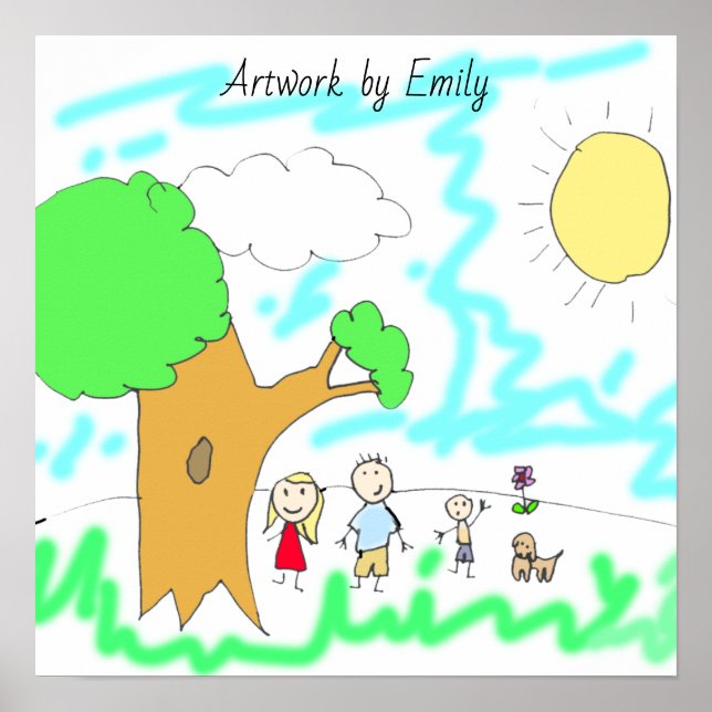 Affiche Ajouter l'oeuvre de votre enfant à cette oeuvre (Devant)