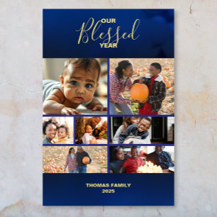 Affiche Ajouter Photos Blessed Year Family Photo Collage