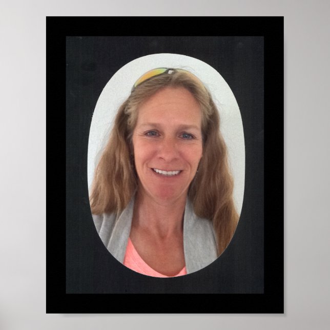 Affiche Ajouter un cadre ovale noir photo (Devant)