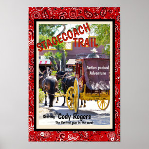 Affiche Ajouter un nom faire votre propre film Western Vin