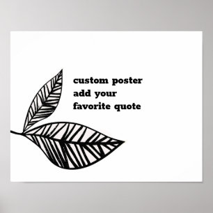 Affiche ajouter une citation en gras, en noir et blanc