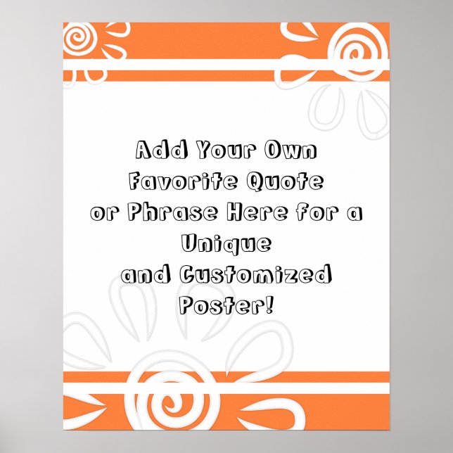 Affiche Ajouter Vos Bandes De Devis Personnalisées Fleurs  (Devant)