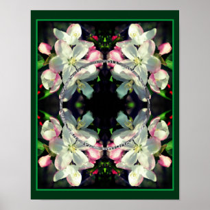 Affiche Ajouter Votre Cadre De Fleurs De Printemps Photo