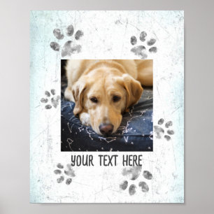 Affiche ajouter votre chien photo personnalisé peint art