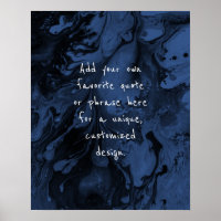 Ajouter Votre Citation Personnalisée Marbre Noir, 
