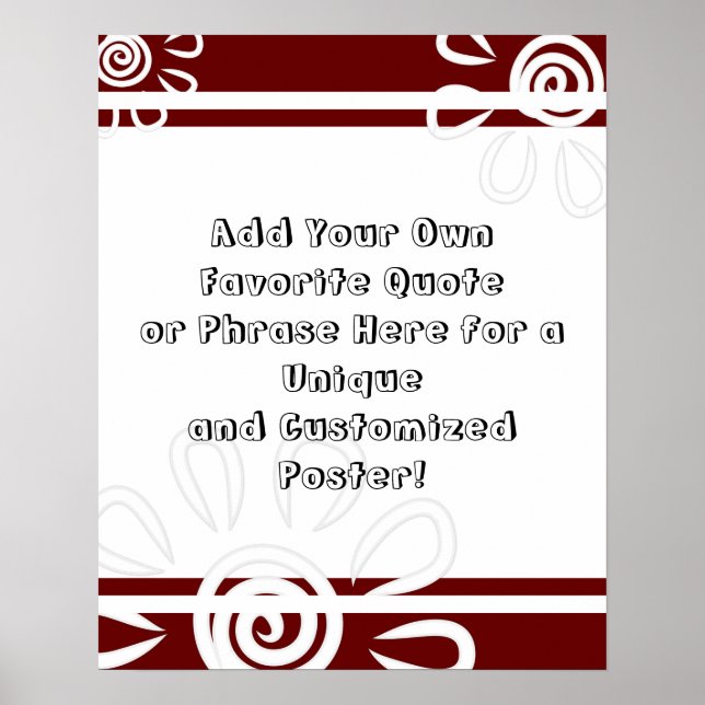 Affiche Ajouter Votre Devis Personnalisé Fleurs Bourgogne (Devant)