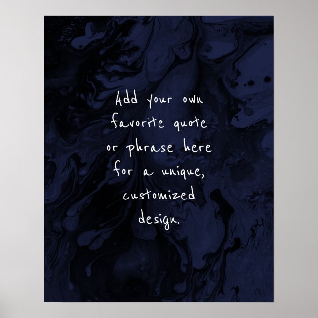 Affiche Ajouter votre devis personnalisé Marbre noir sur b (Devant)